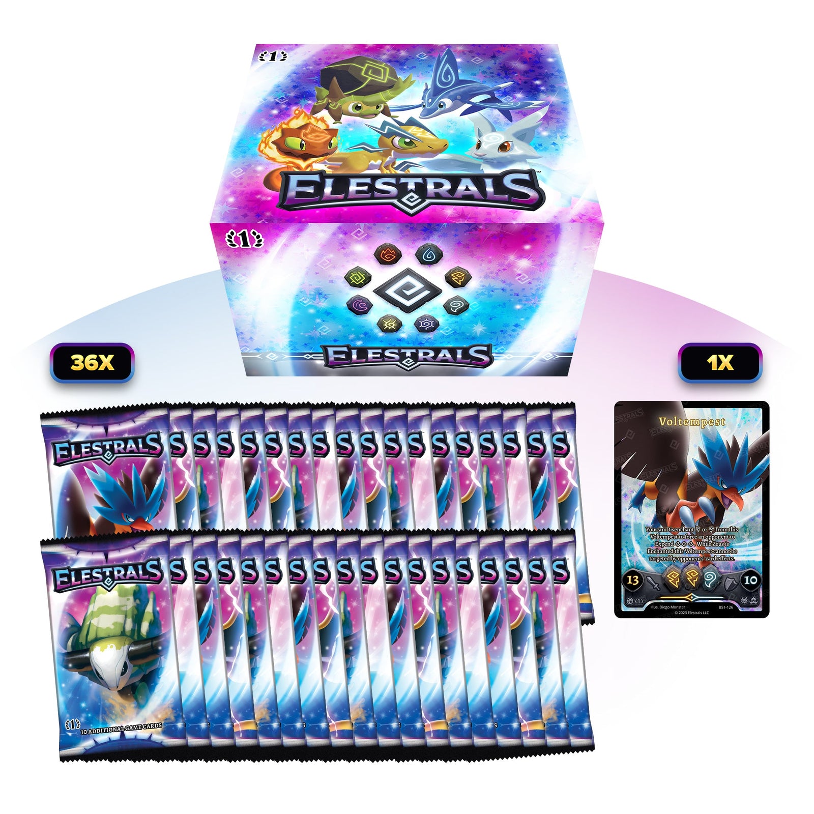 elestrals booster box history made! A prototype box, one of only 58, sold for $12,850. Includes rare Hydrake packs and a custom hand-carved wooden box. #Elestrals #TCG #TradingCardGame #Prototype The 1st Edition Base Set Booster Box brings you 36 booster packs Elestrals Frostfall Booster Box