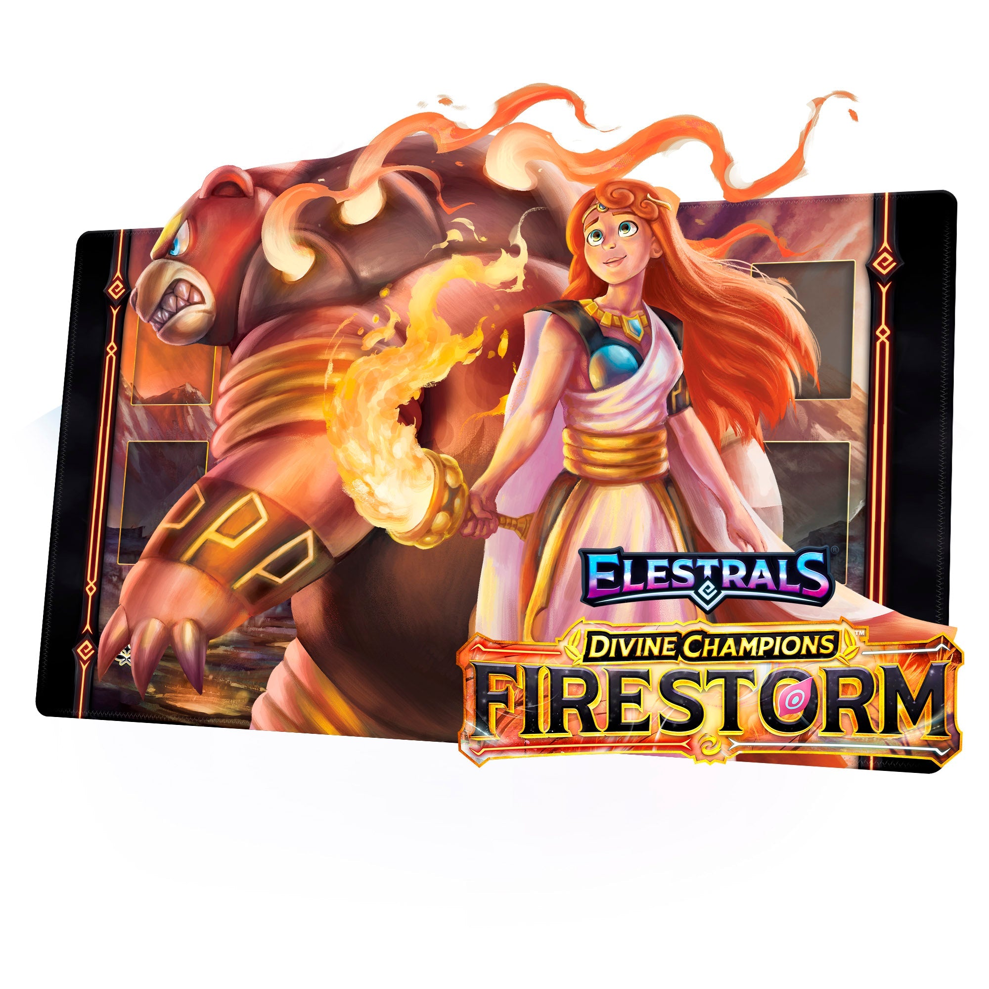 Firestorm Majursa Champion of Hestia Playmat