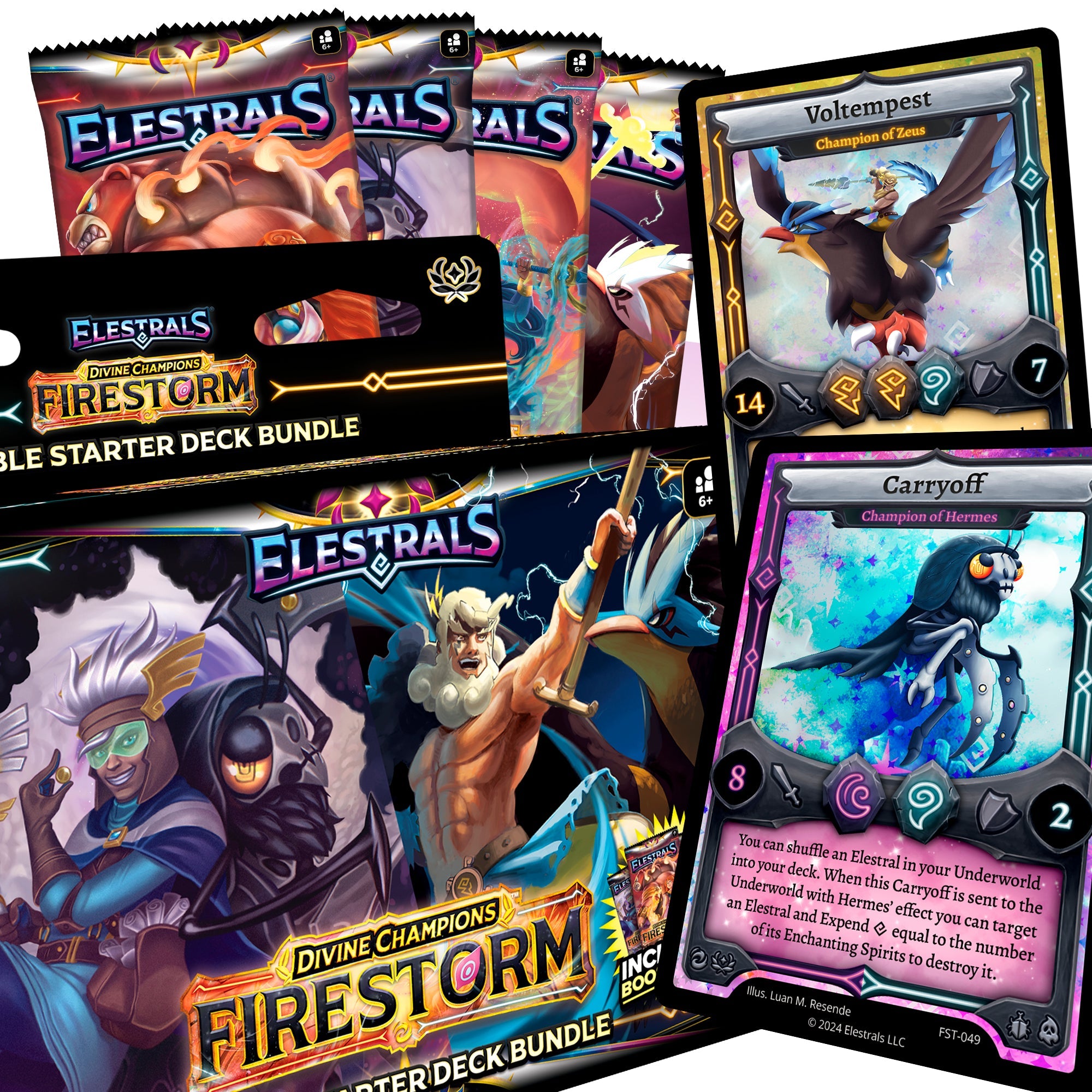 Firestorm Hermes vs. Zeus Double Starter Deck Bundle with 4 Packs