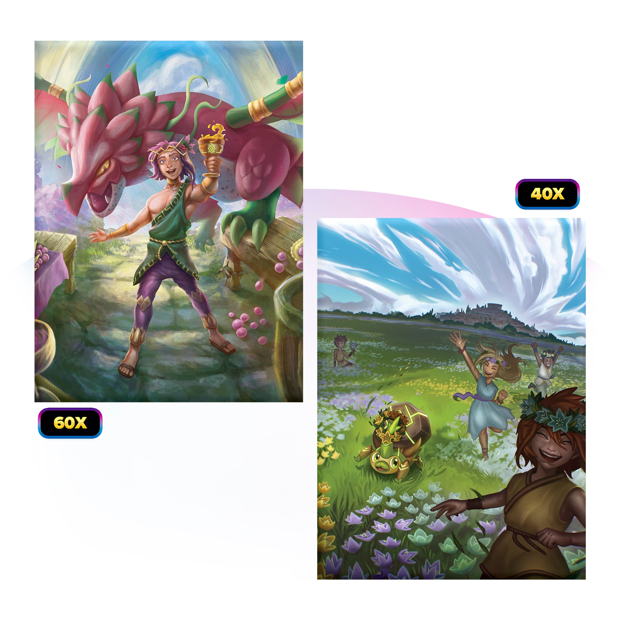 Elestrals TCG: Ladogon Champion of Dionysus Card Sleeves