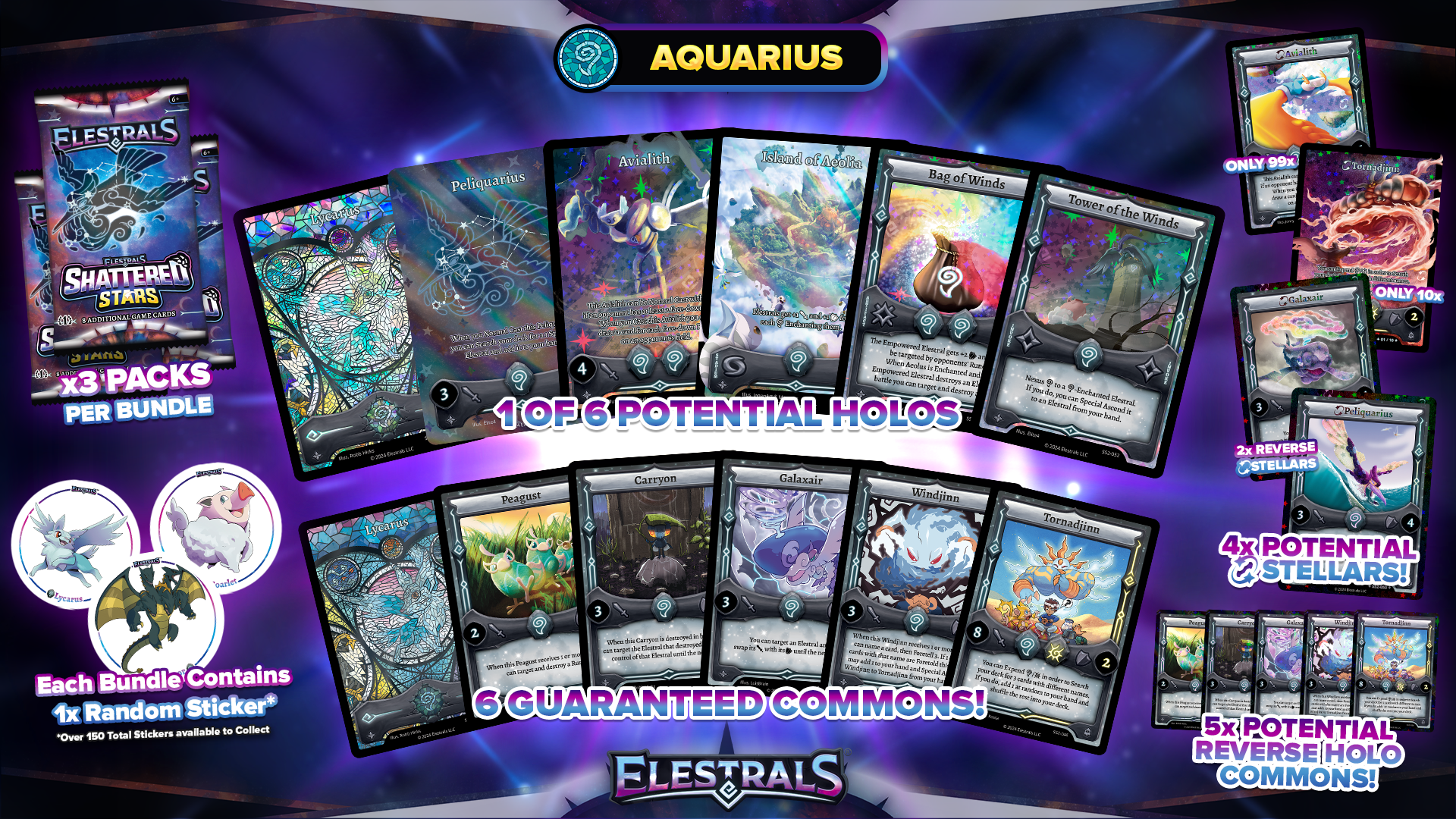Elestrals TCG: Aquarius Wind Bundle - Zodiac (Shattered Stars)
