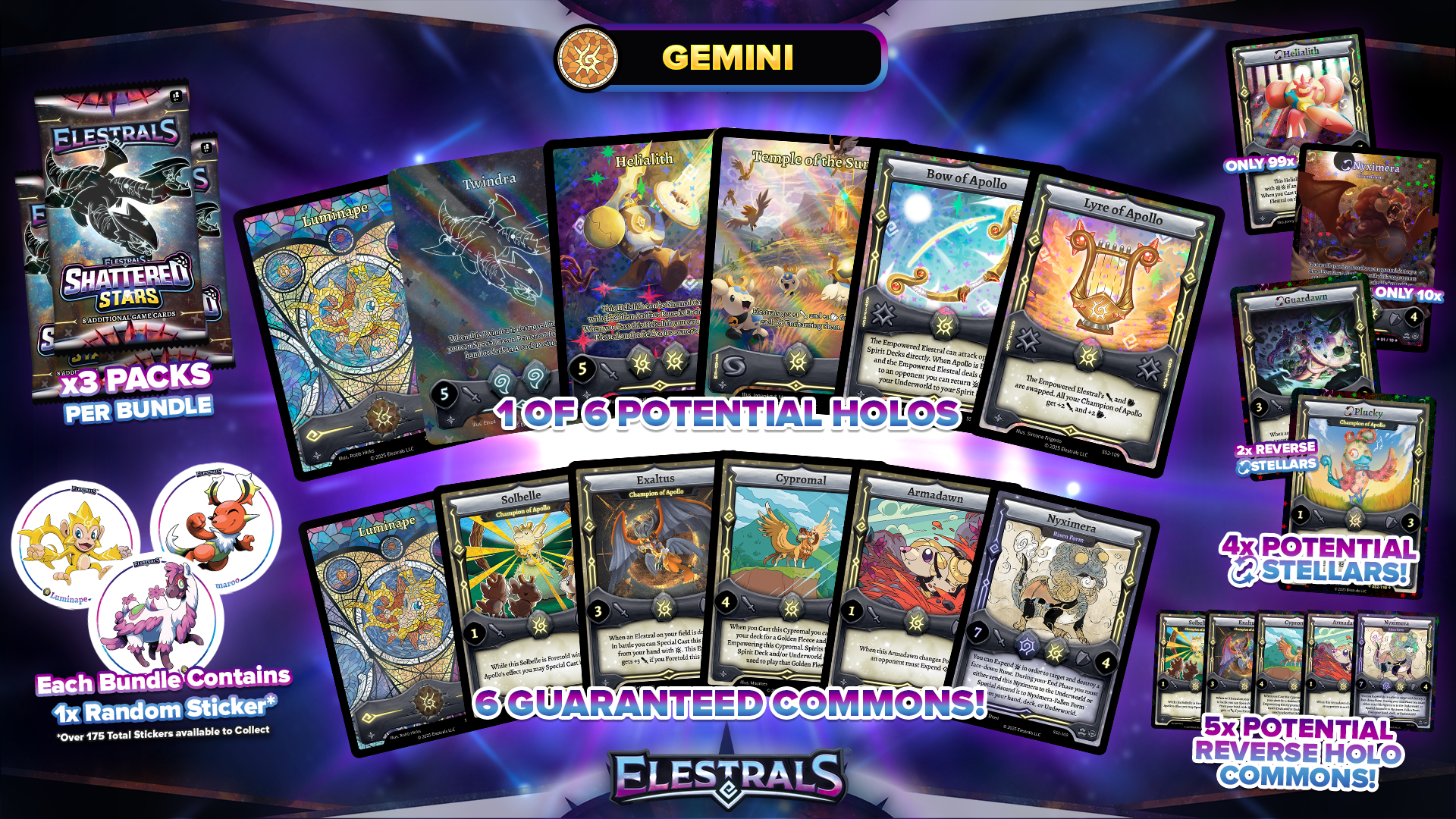 Elestrals TCG: Gemini Solar Bundle - Zodiac (Shattered Stars)