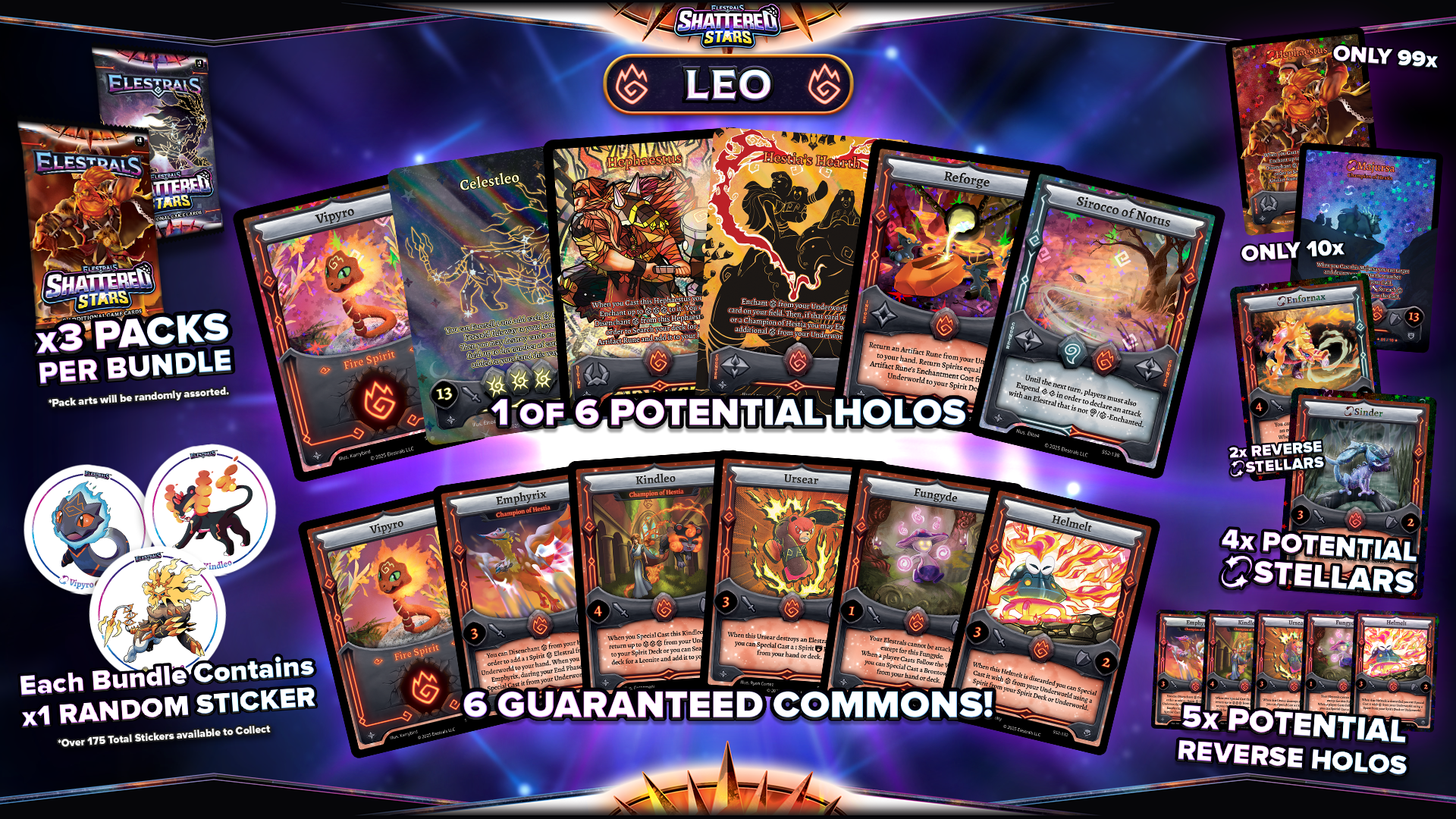 Elestrals TCG: Leo Fire Bundle - Zodiac (Shattered Stars)